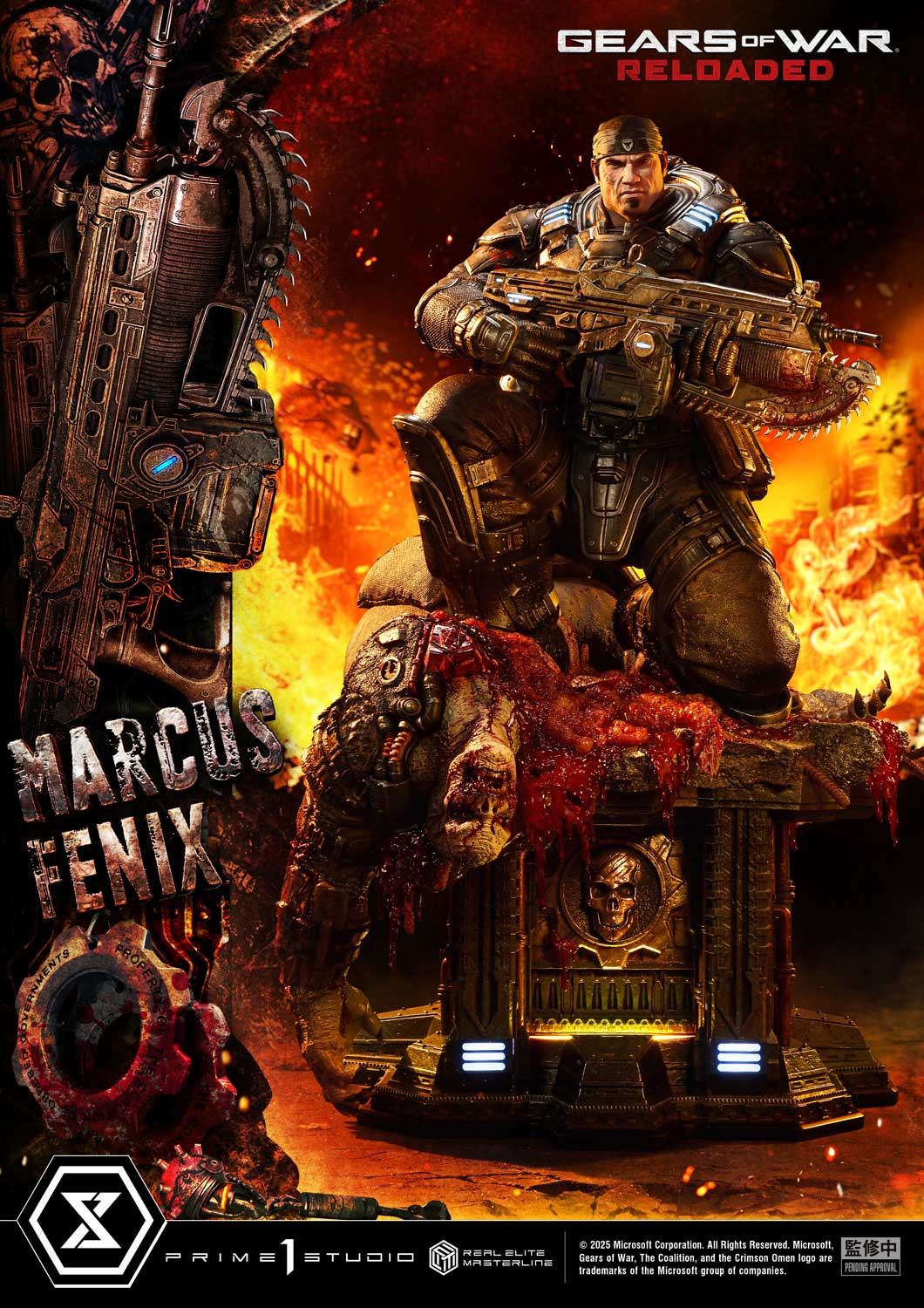 REMGEARS-01 Prime 1 Studio Marcus Fenix (Gears of War: Reloaded) (Regular Version) 1/4 Scale Statue