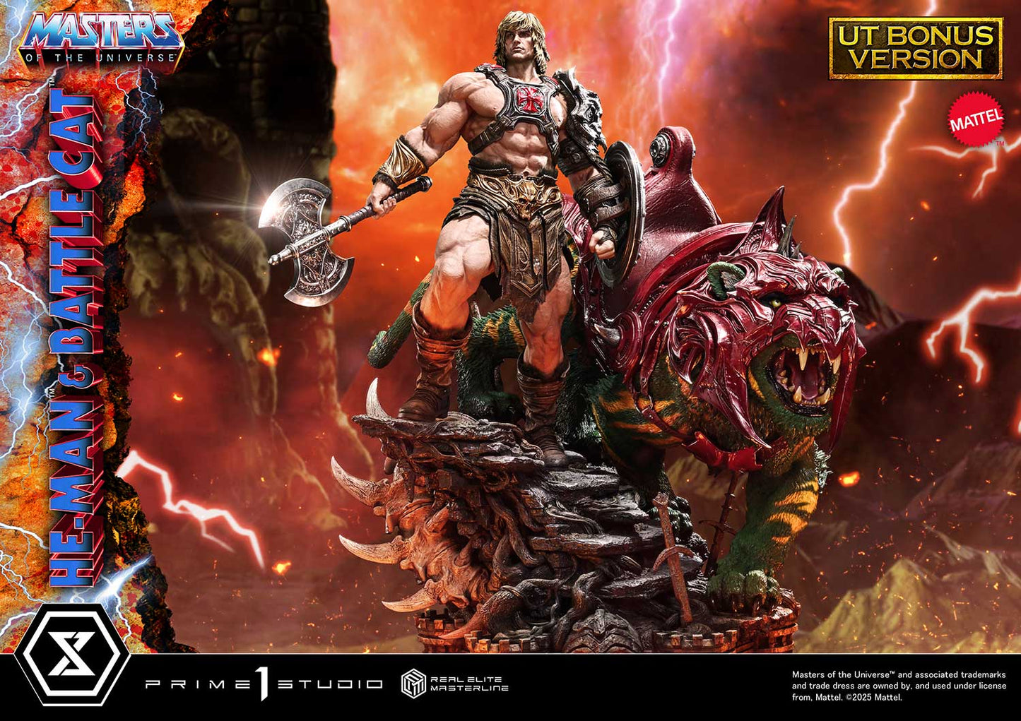 REMMOU-01UTS Prime 1 Studio He-Man & Battle Cat (Masters of the Universe) (Ultimate Bonus Version) 1/4 Scale Statue