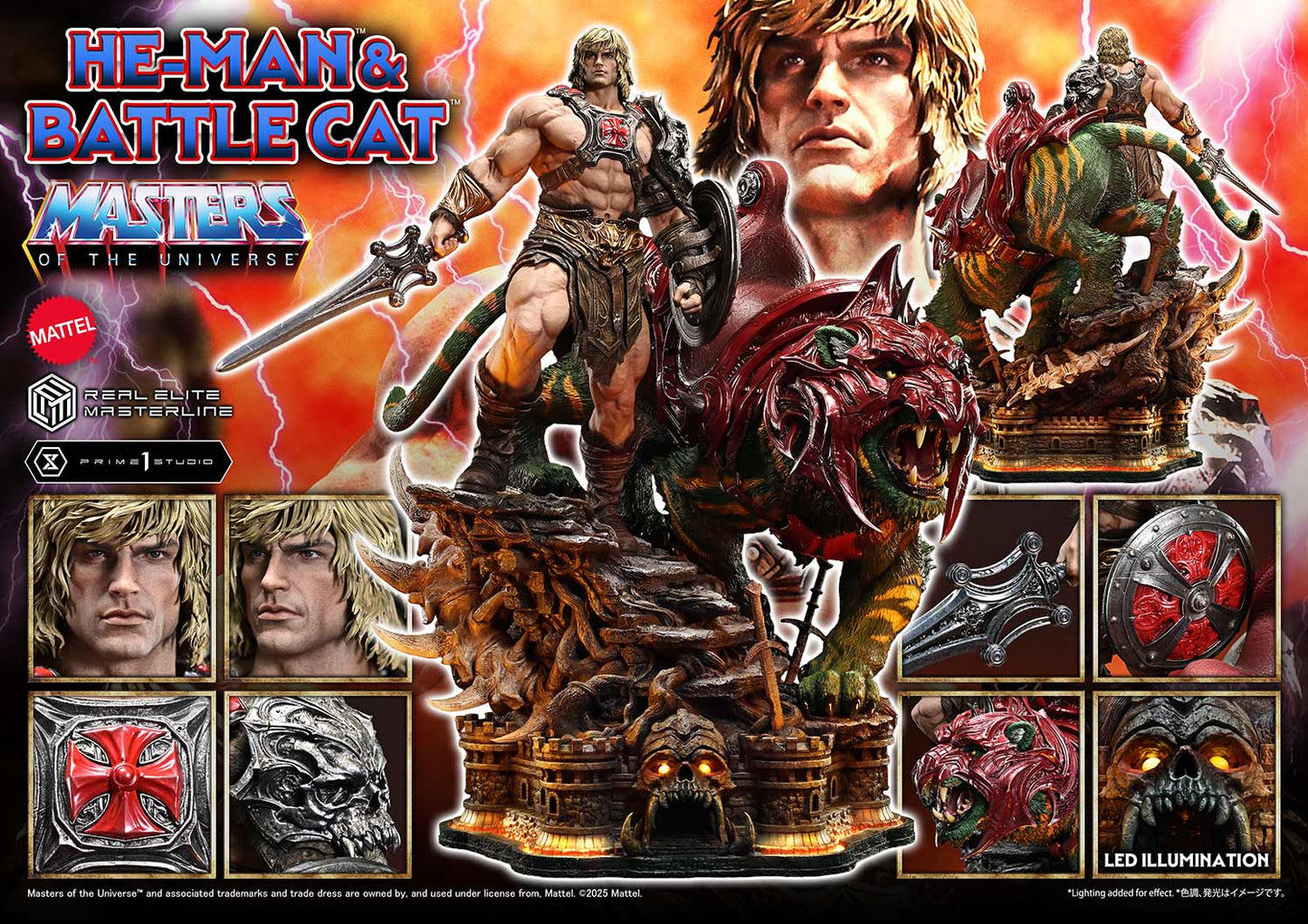 REMMOU-01 Prime 1 Studio He-Man & Battle Cat (Masters of the Universe) (Regular Version) 1/4 Scale Statue