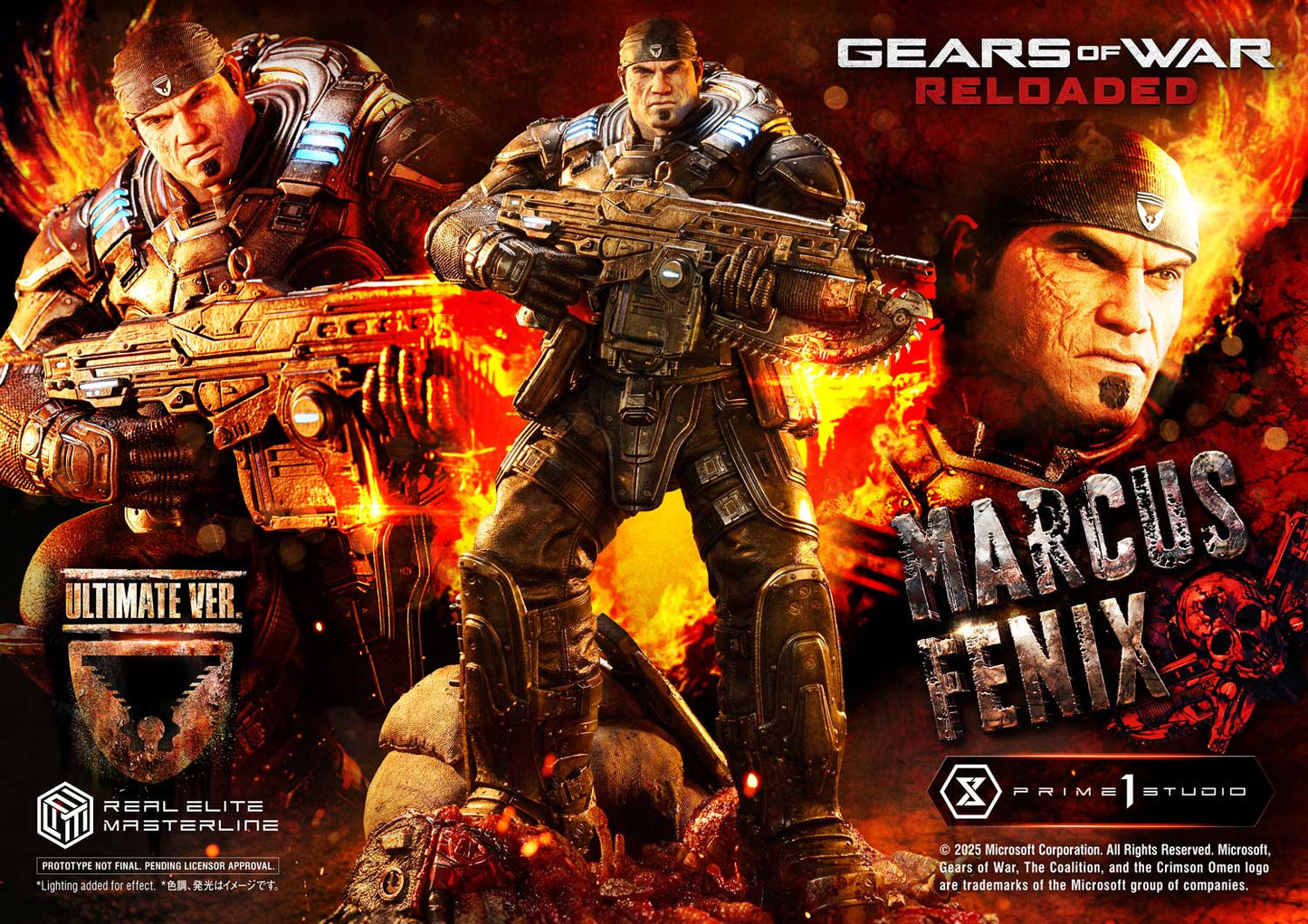 REMGEARS-01UTS Prime 1 Studio Marcus Fenix (Gears of War: Reloaded) (Ultimate Bonus Version) 1/4 Scale Statue